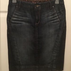 Express X2 Dark denim skirt